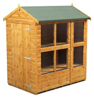 Power 6x4 Apex Potting Shed - Single Door